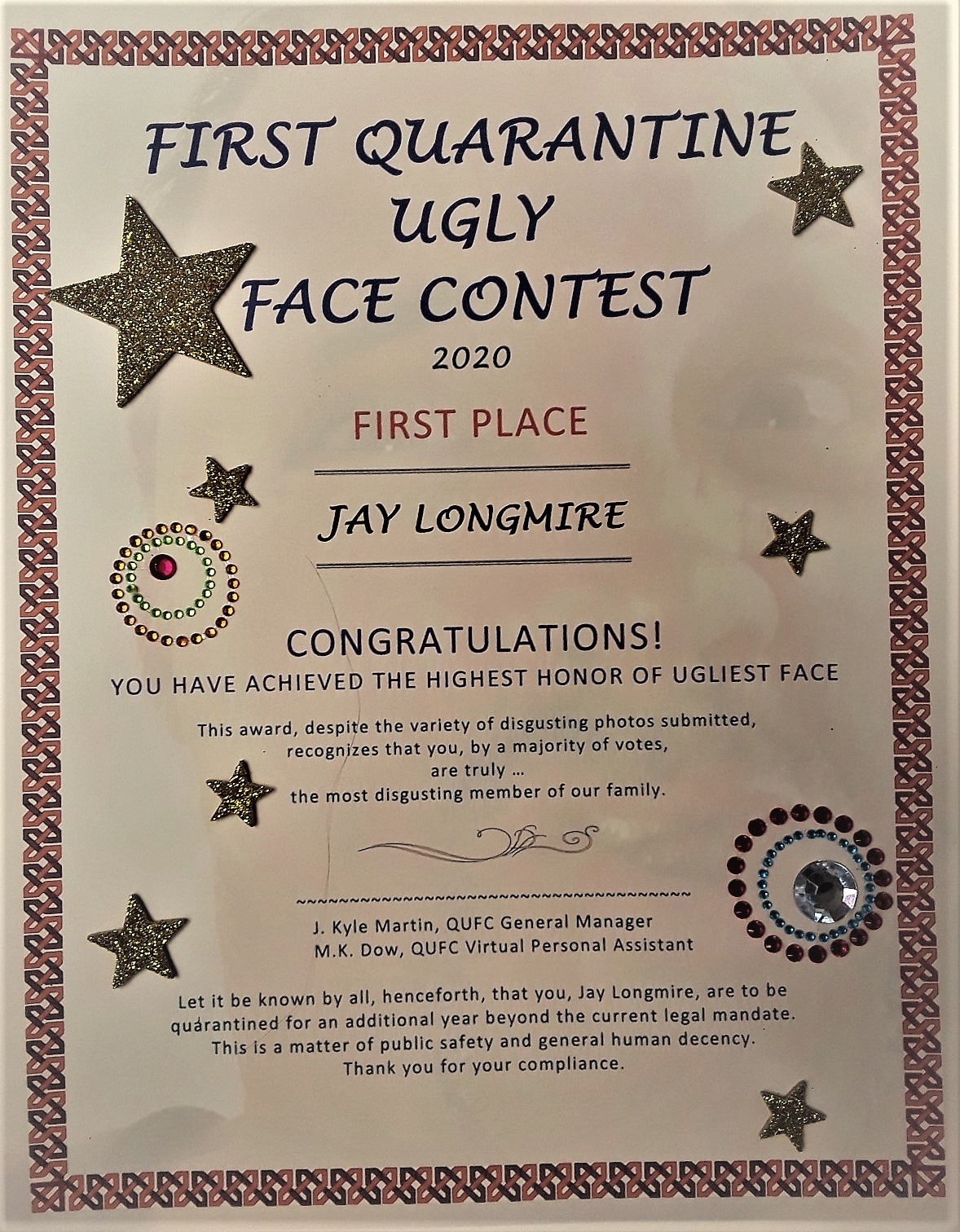 QUFC certificate